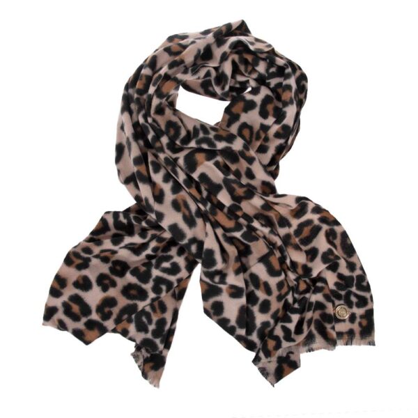 GUESS DOMITILLA SCARF ΓΥΝΑΙΚΕΙΟ ΜΑΥΡΟ-ΚΑΦΕ